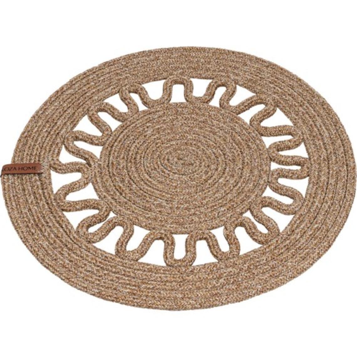 Cesta Amerikan Servis El Yapımı Pamuklu Natural Jüt Örme Dekoratif Supla 37x37cm 9024