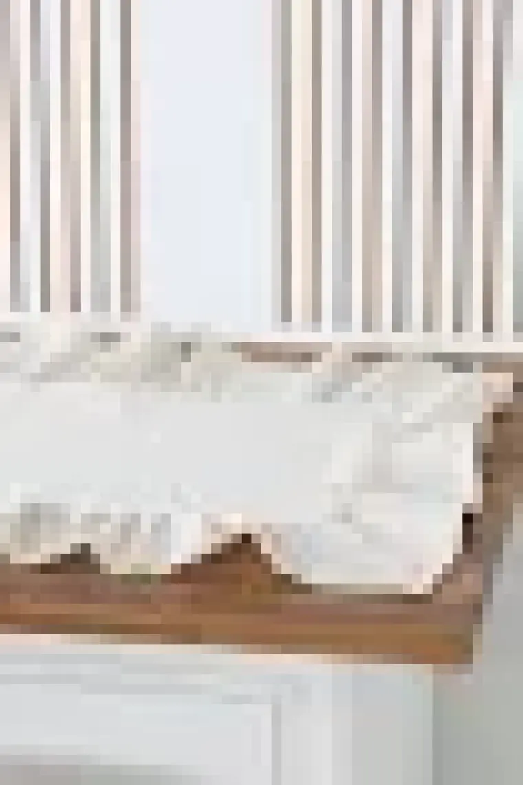 Cotton Maison Naturel Fırfırlı Runner Vintage