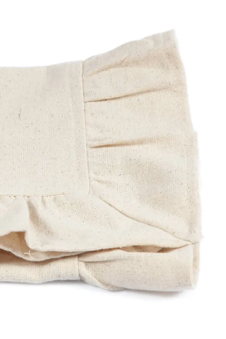 Cotton Maison Naturel Fırfırlı Runner Vintage