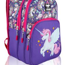 Lugmo Unicorn 3 Lü Ilkokul Çanta Seti  Kız Çocuk Çantası Astarlı Pedli Mor