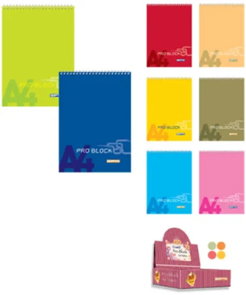 Gıpta Pro Block A6 Defter Karton Kapak Spiralli Kareli 40 Yaprak