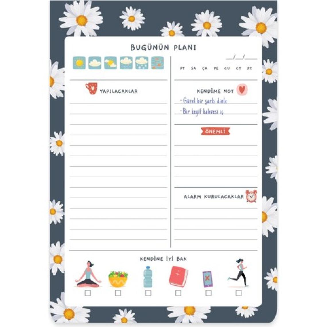 Keskin Color A5 Günlük Planner Blok - Çiçek