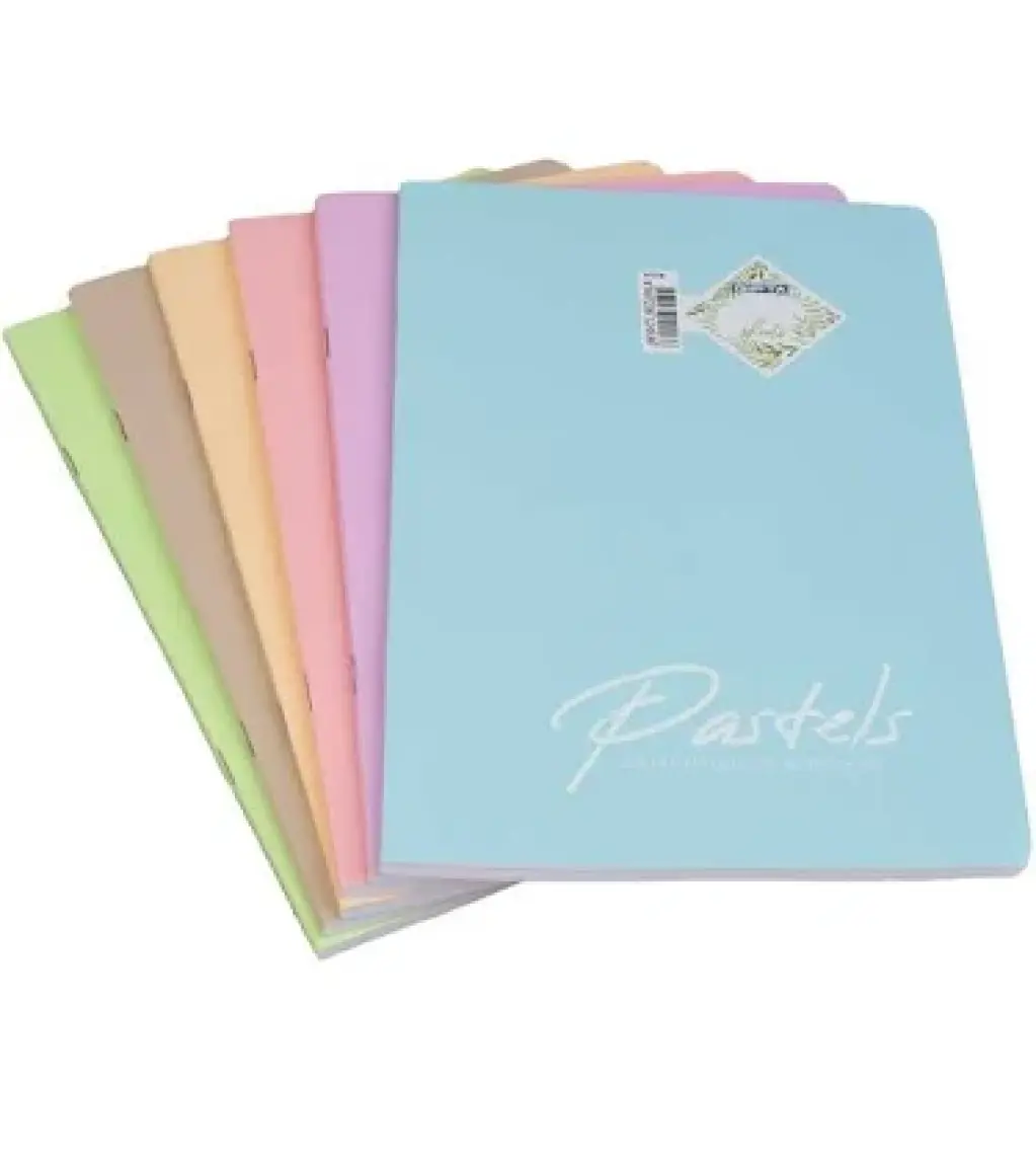 FKM Gıpta 80 Yaprak Çizgili Harita Metot Defter Pastel Renk A4 Plastik Kapak
