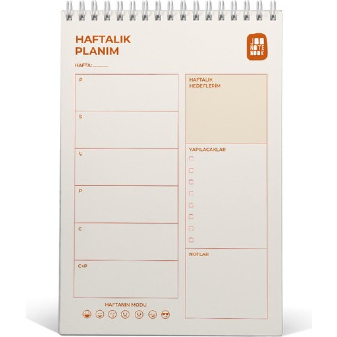 Joo Mermer Serisi Haftalık Planlayıcı (Spiralli)