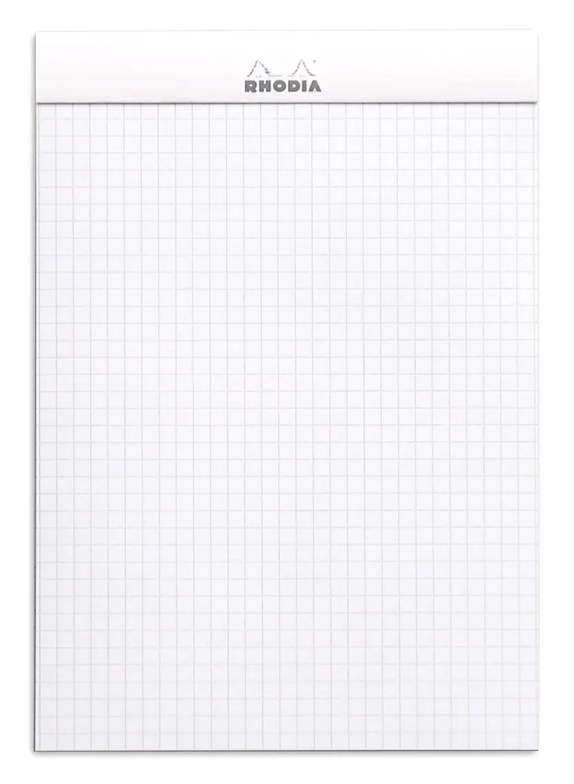 Rhodia A5 Kareli Defter Blok Beyaz Kapak