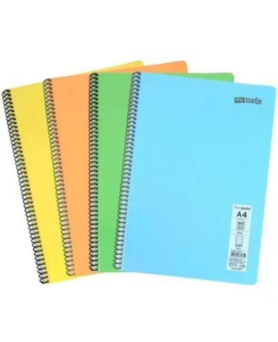 MyNote Flex Pastel A4 60 Yaprak Çizgili Spiralli Plastik Kapak 1 Adet