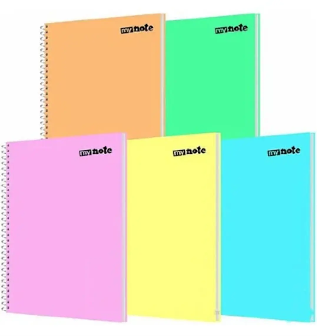 MyNote Flex Pastel A4 60 Yaprak Çizgili Spiralli Plastik Kapak 1 Adet