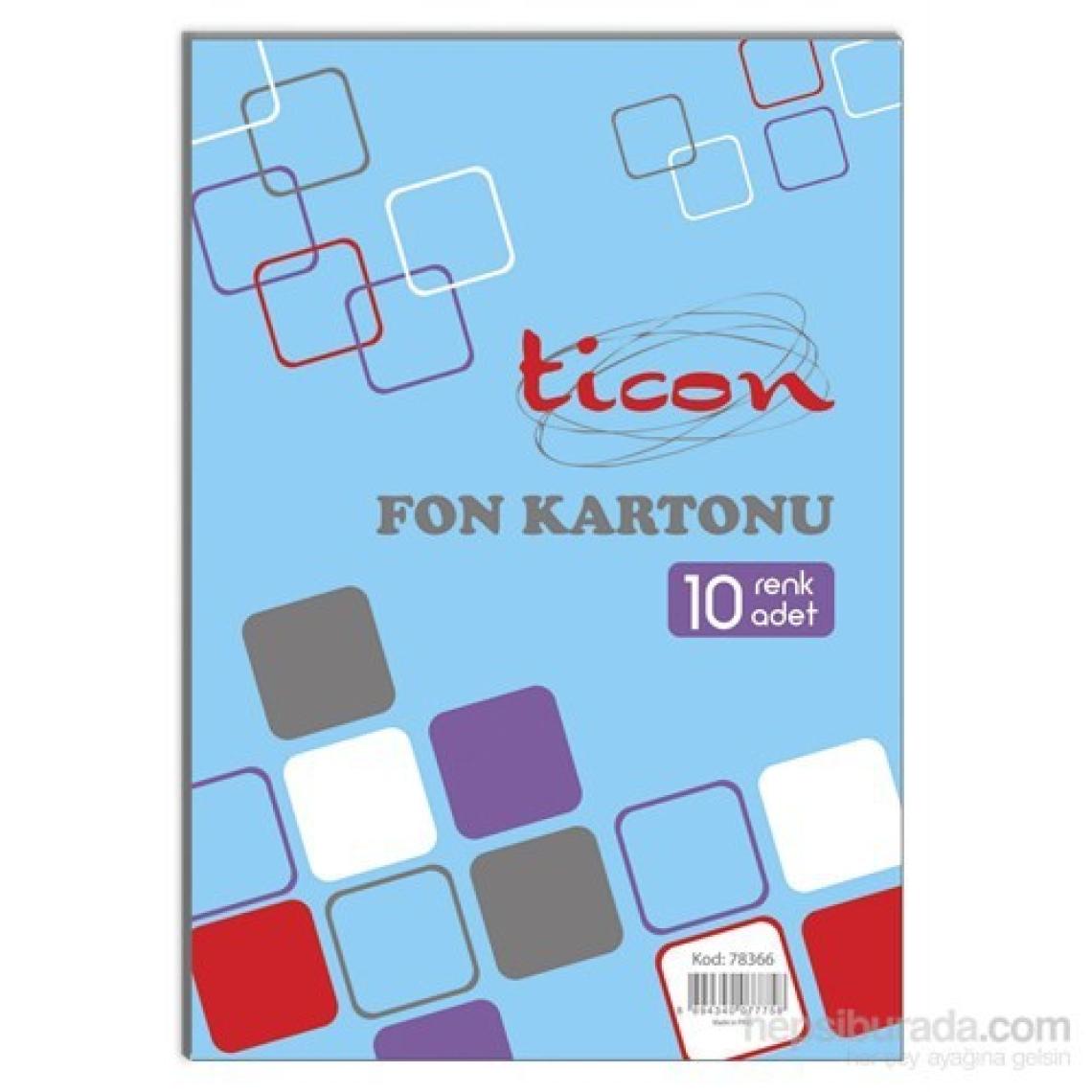 Ticon 78366 Fon Kartonu 23X35 10'Lu Karışık Renk