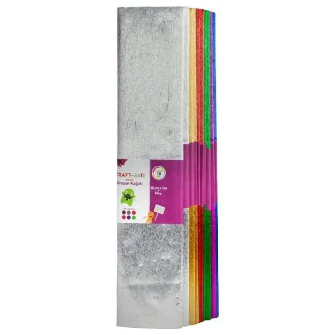 Craft and Arts Craft&arts Krepon Kağıtlı 50 x 200 10'lu UCA-700-KAR1