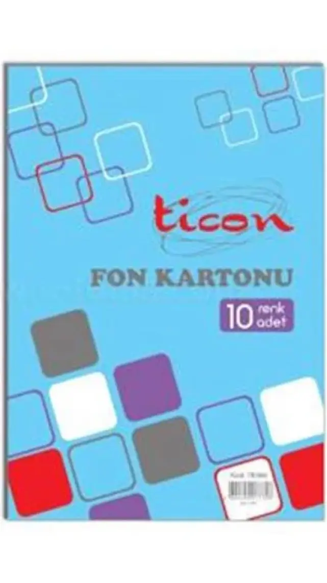 Ticon 78366 Fon Kartonu 23X35 10'Lu Karışık Renk