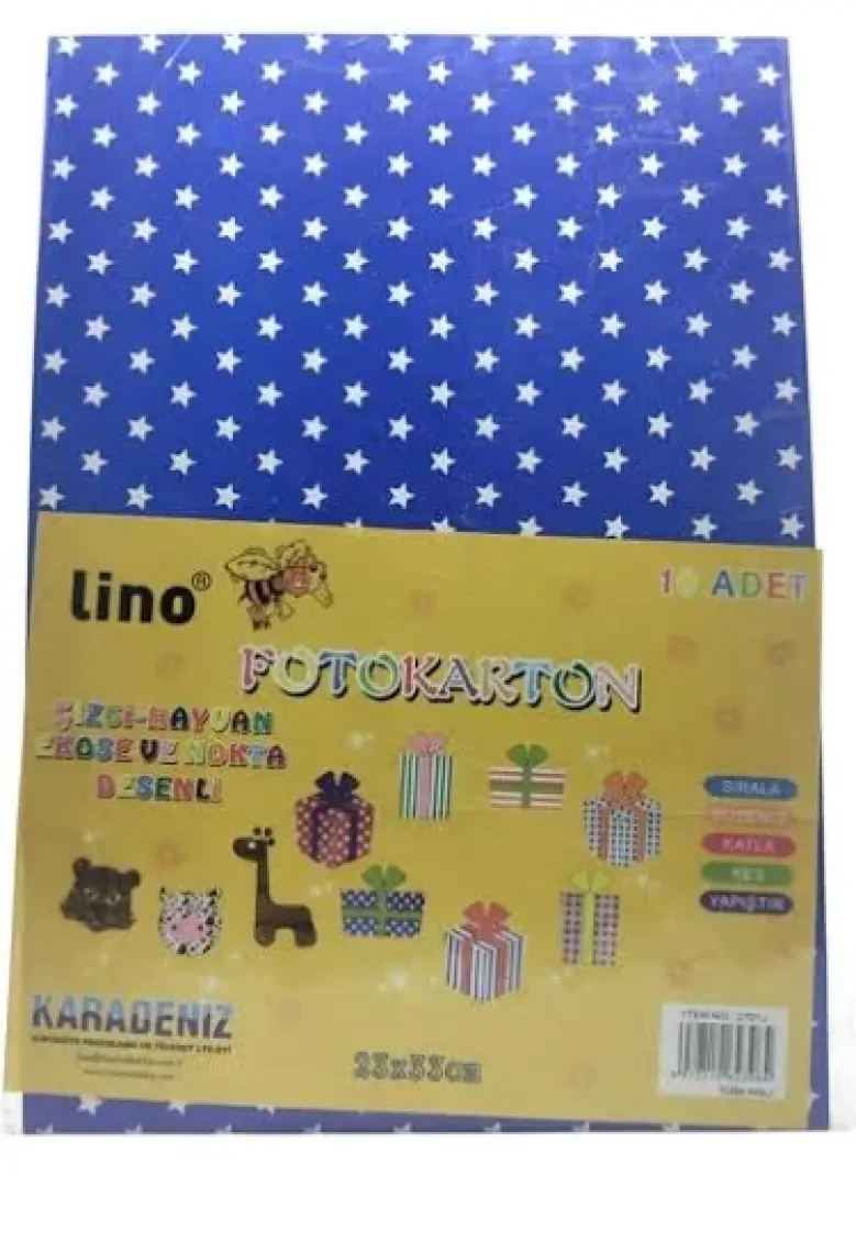 Lino Fotokarton Desenli 23X33 10 Adet 2701J