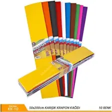 Red Apple  Kk-10 Krapon Kağıdı 10 Renk 10'lu Paket 900373