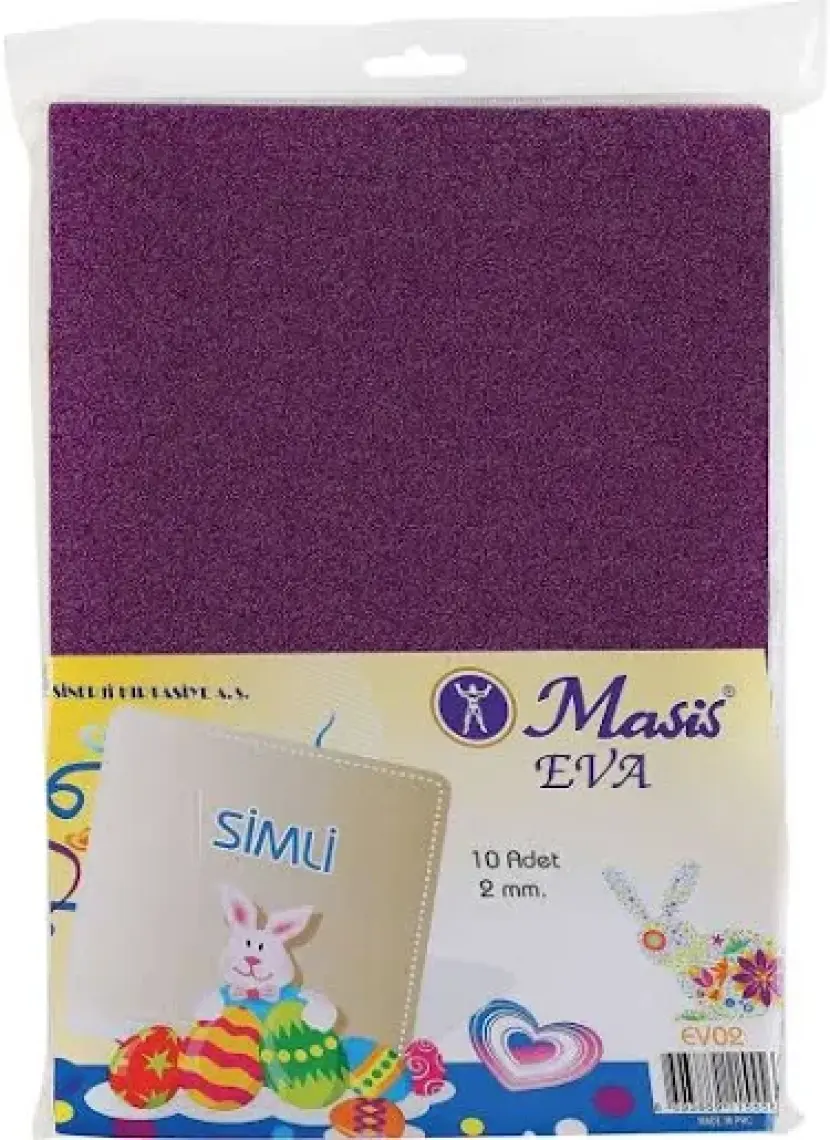 Masis A4 Ebat Simli Eva 10 renk 1 Paket