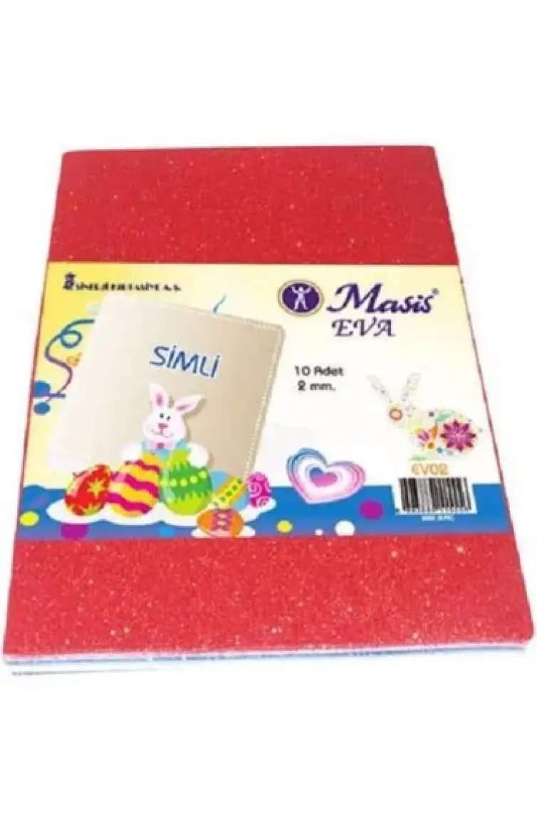 Masis A4 Ebat Simli Eva 10 renk 1 Paket