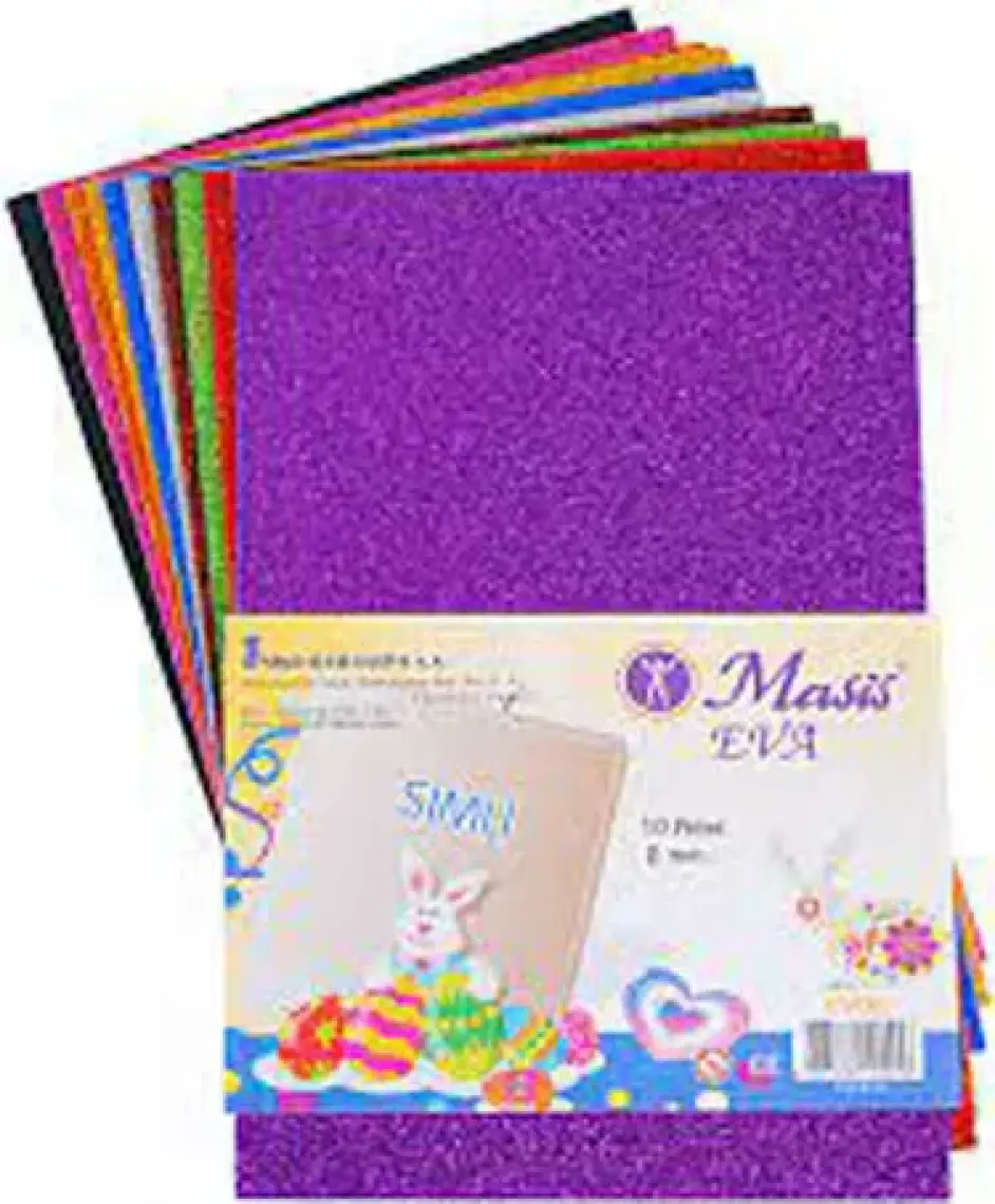 Masis A4 Ebat Simli Eva 10 renk 1 Paket