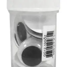 Hobi24 6 Adet Siyah-Beyaz Oynar Göz 20Mm