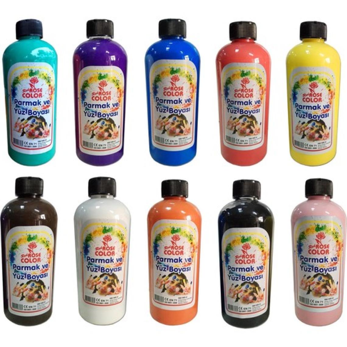Hayal Parmak ve Yüz Hobi Boyası 500ML  10 Renk  Redrose