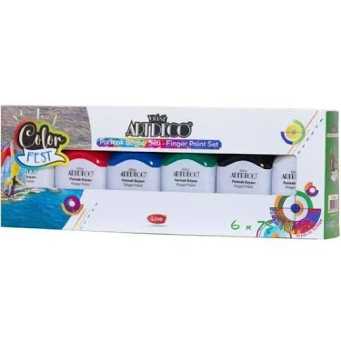 Artdeco Parmak Boyası Seti 6x75 ml Temel Renkler