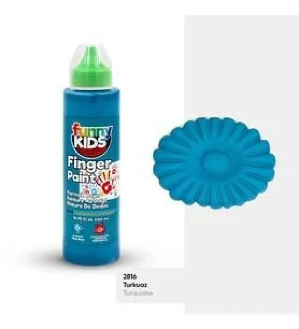 Funny Kids Parmak Boyası 500 ml - 2816 Turkuaz