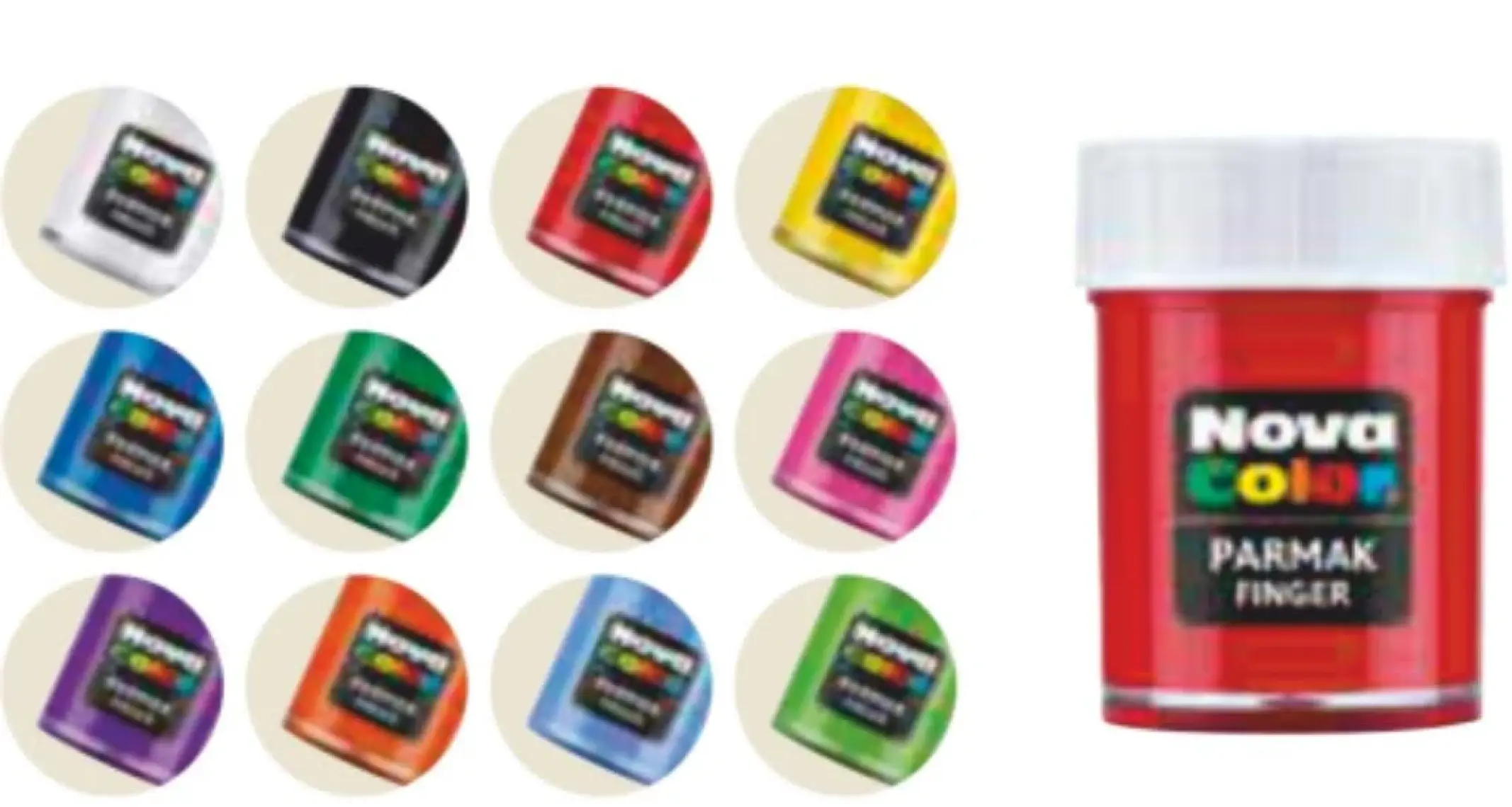 Nova Color Parmak Boyası 12 Renk 25 Ml