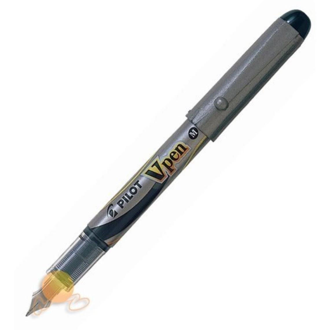 Pilot V-Pen Silver Mor Dolma Kalem