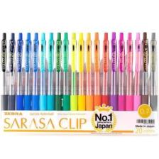 Zebra Sarasa Clip Jel Mürekkepli Roller, Basmalı, 0.7Mm, 20'Li Set Src-0.7-20C