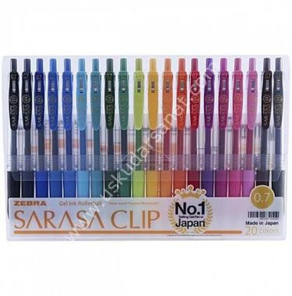 Zebra Sarasa Clip Jel Mürekkepli Roller, Basmalı, 0.7Mm, 20'Li Set Src-0.7-20C
