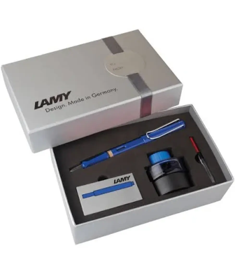 Lamy D.Kalem Safari Mür+Kartuş+Piston Mavi 14Ds-M