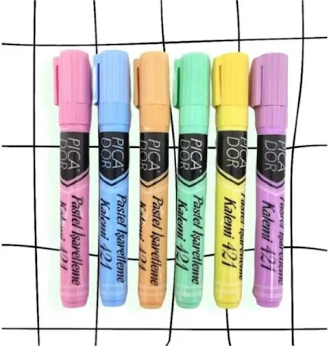 Picador Fosforlu Kalem 6'lı Pastel Renkler