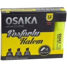Osaka Fosforlu Kalem Sarı 12'li