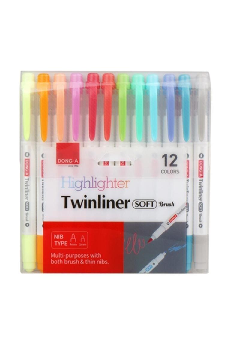 Twinliner Soft Fosforlu Fırçalı 12 Adet Set
