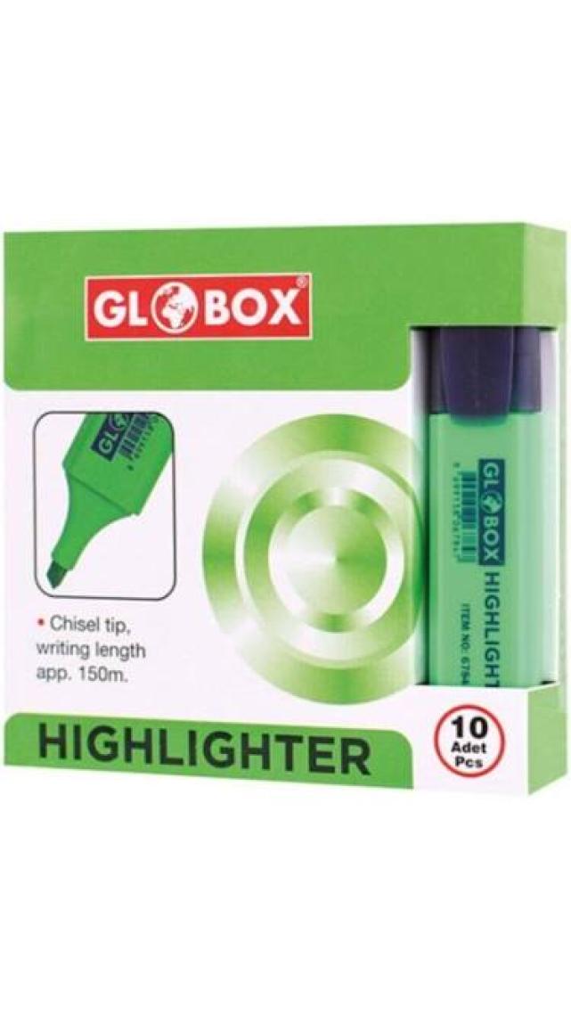 Globox Highlighter Fosforlu Kalem 10'lu