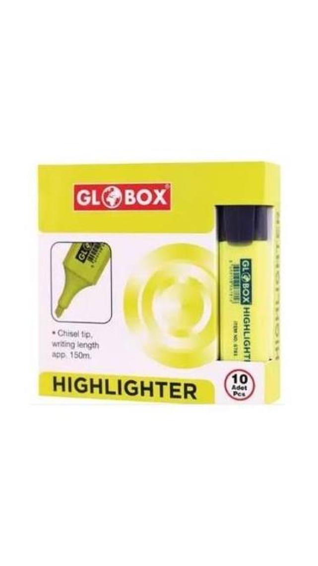 Globox Highlighter Fosforlu Kalem 10'lu