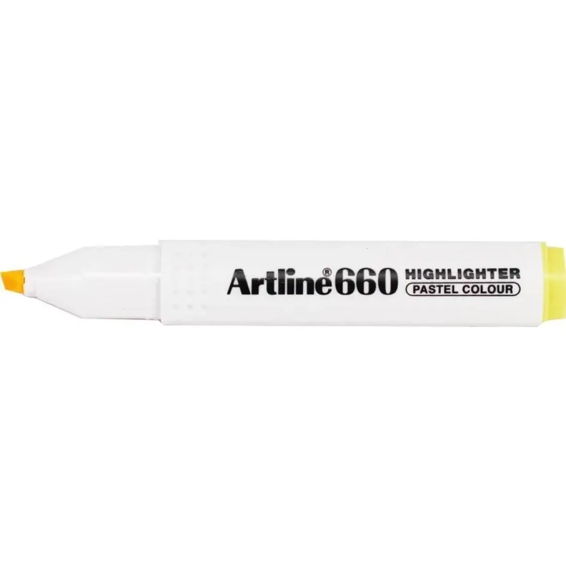 Artline 660 Fosforlu Kalem Kesik Uç:1,0-4,0mm Pastel Yellow
