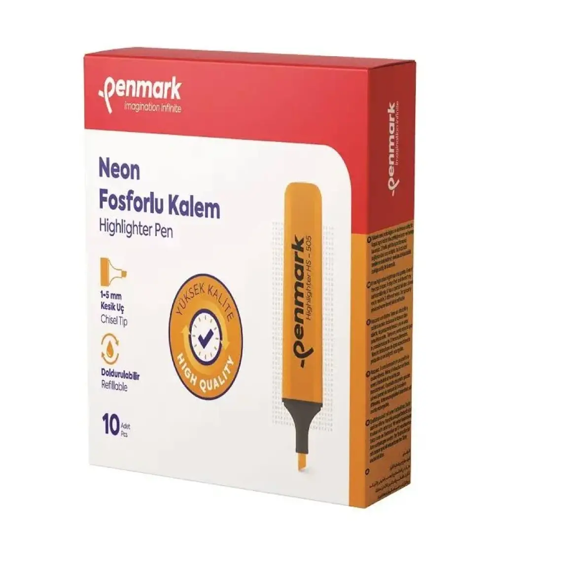 Penmark Fosforlu Kalem Neon Turuncu 10'lu Hs 505 03
