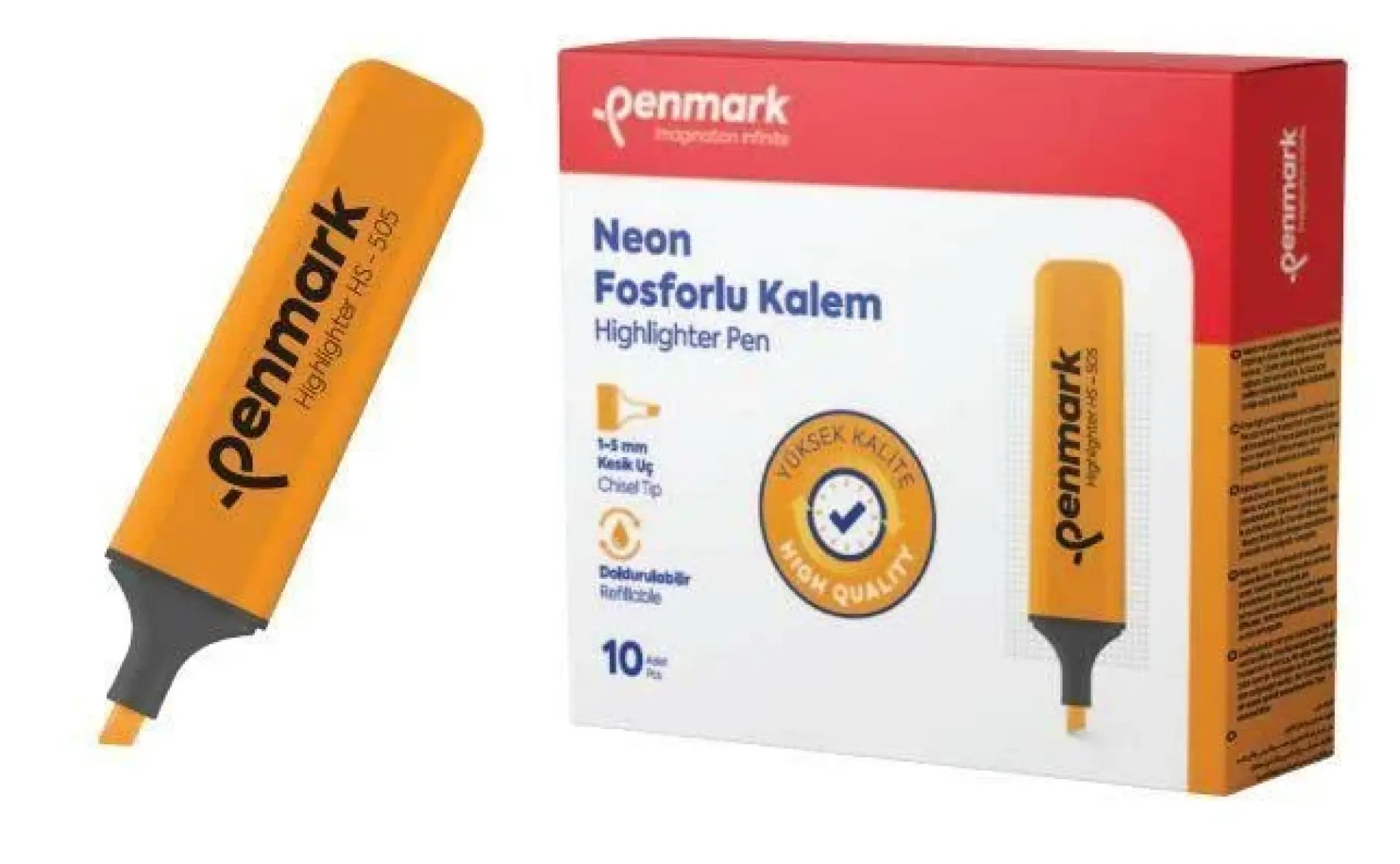 Penmark Fosforlu Kalem Neon Turuncu 10'lu Hs 505 03