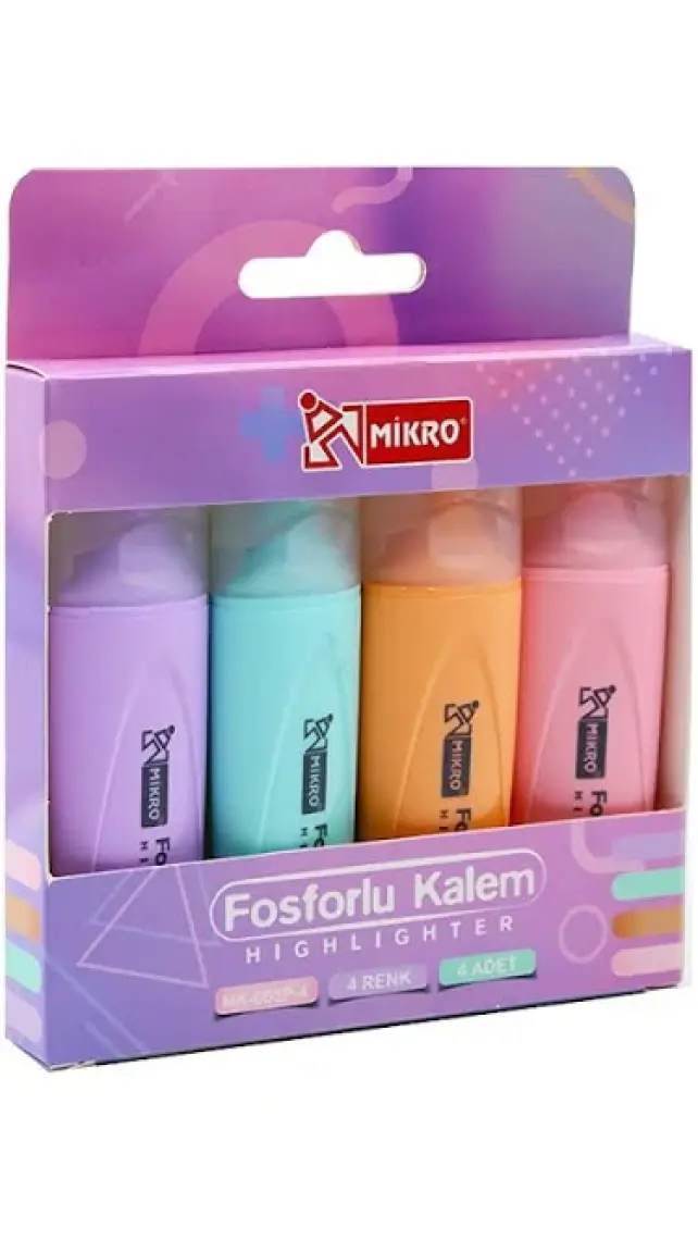 Mikro Fosforlu Kalem 4 Renk