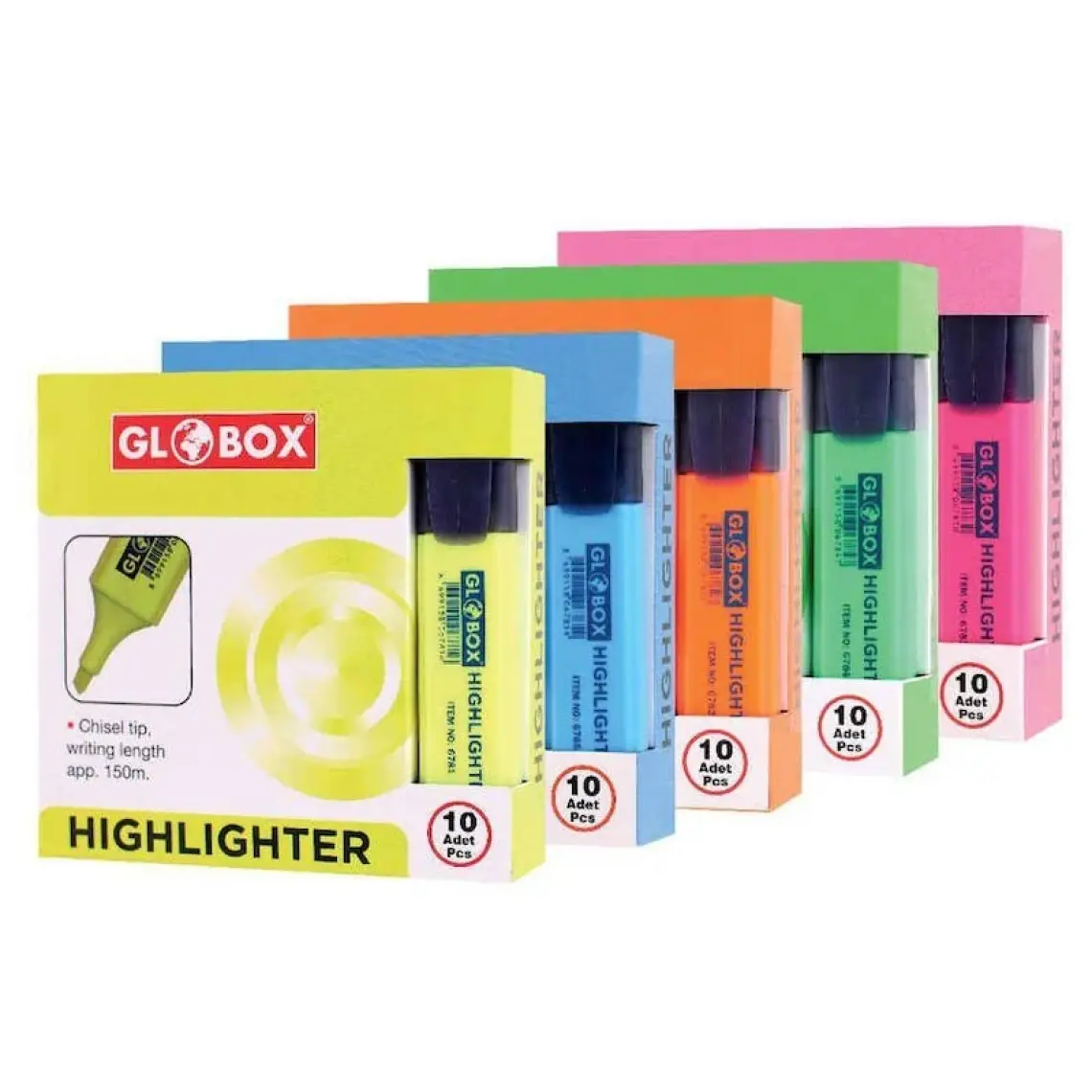 Globox Highlighter Fosforlu Kalem 10'lu