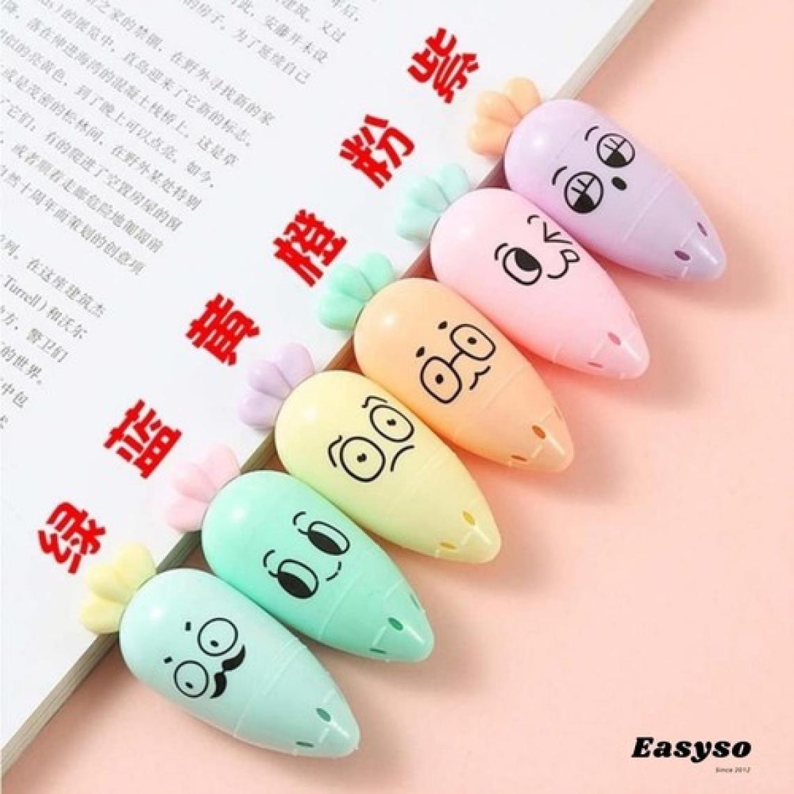 Cmk Mini Havuç Fosforlu Kalem Seti 6 Pastel Renk