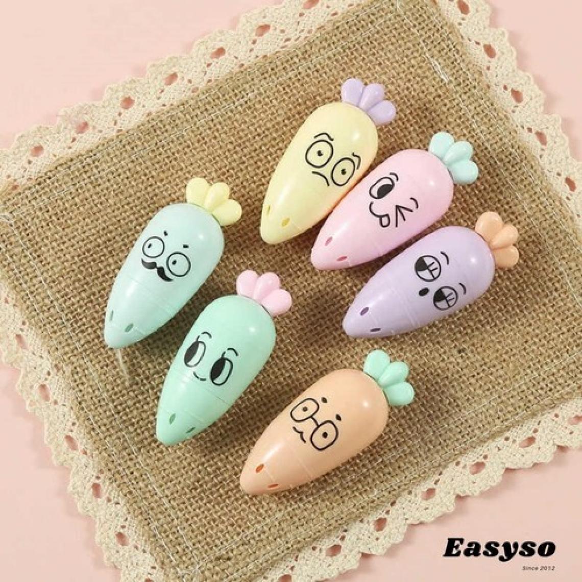 Cmk Mini Havuç Fosforlu Kalem Seti 6 Pastel Renk