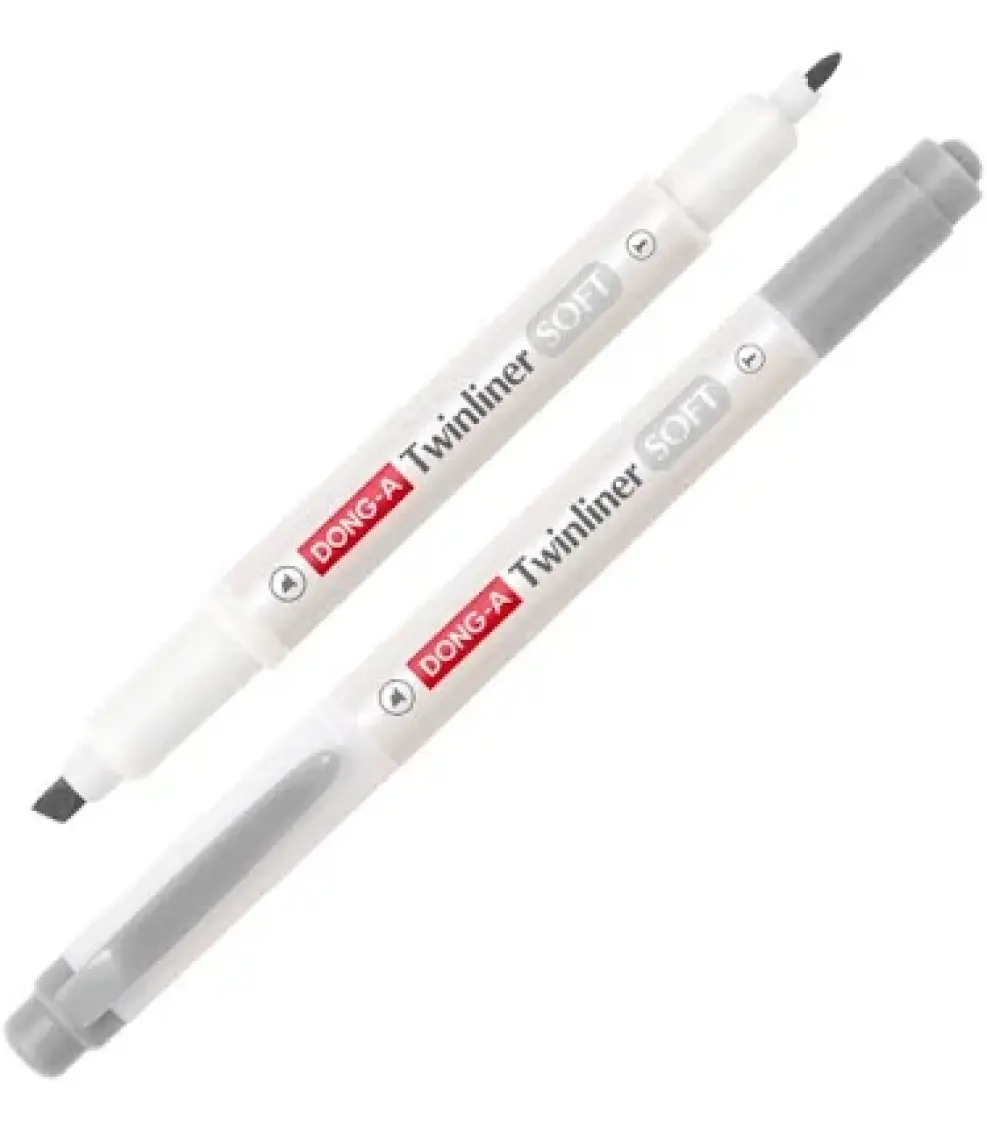 Dong-A Twinliner Soft Fosforlu Kalem Açık Gri No:65