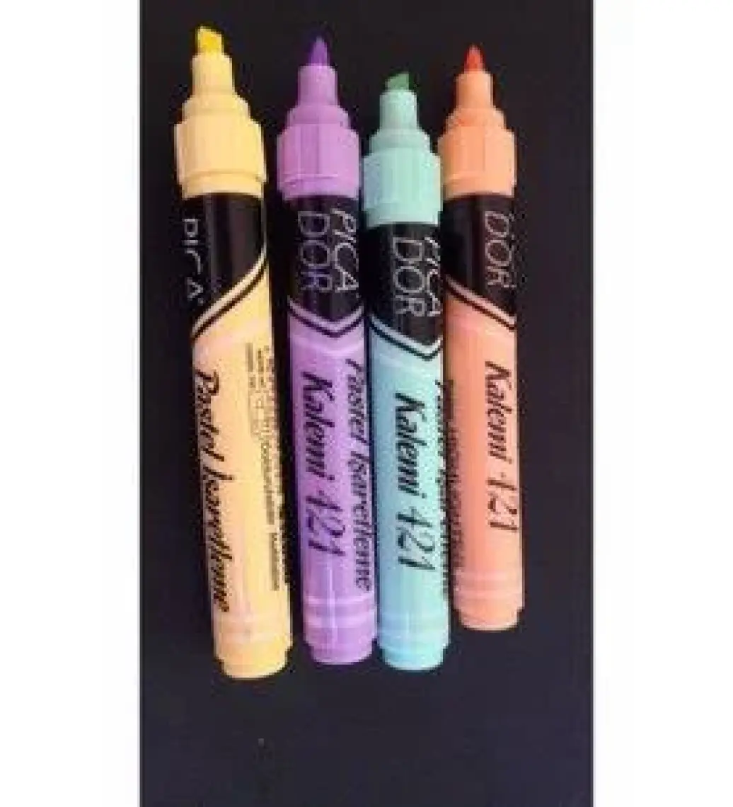 Picador 421 Pastel Fosforlu  Karışık Kalem 4'lü