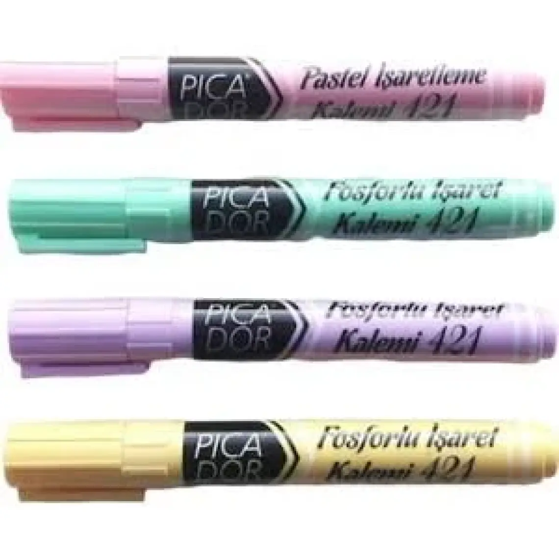 Picador 421 Pastel Fosforlu  Karışık Kalem 4'lü