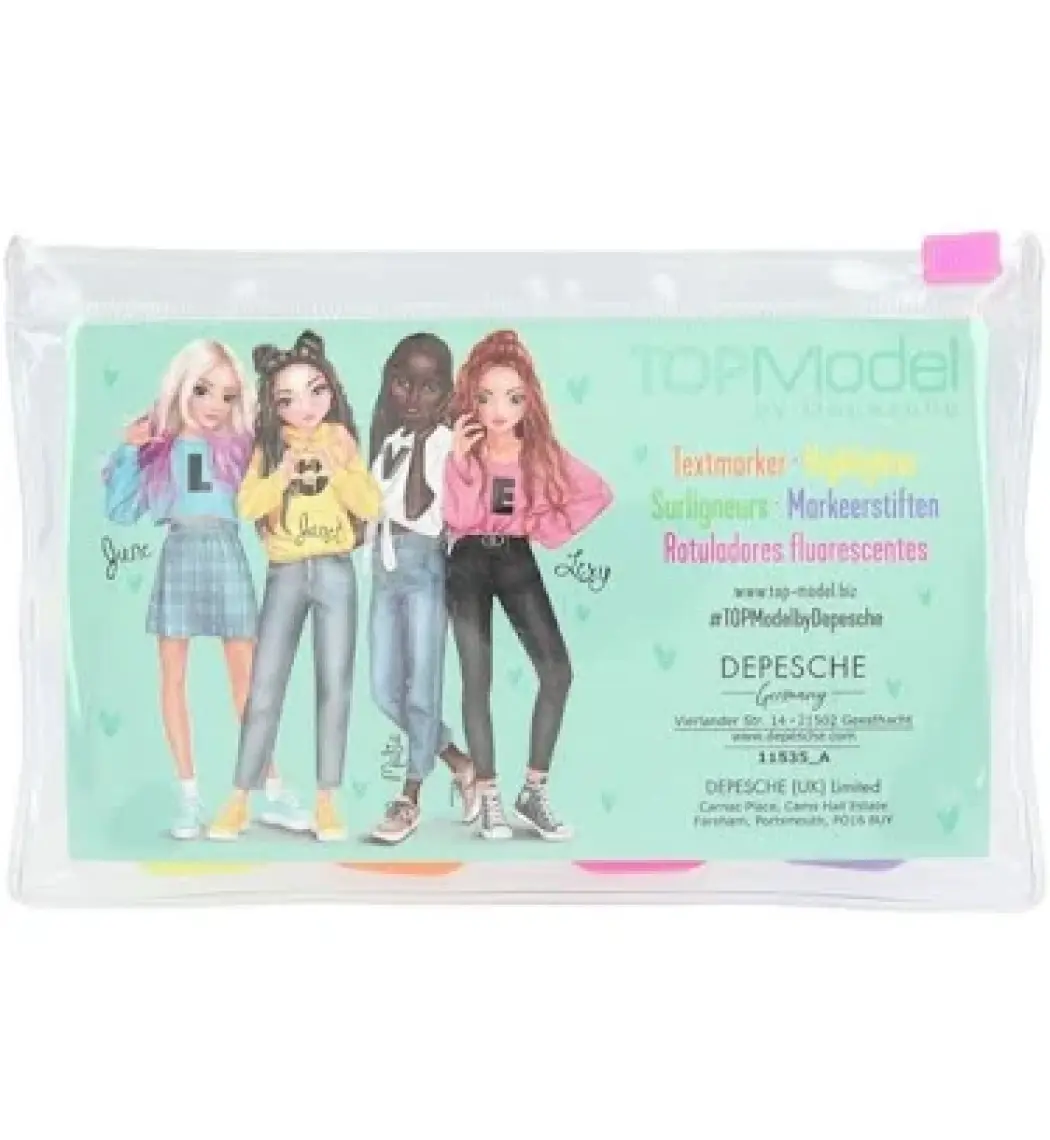 Topmodel 4 Lü Mini Fosforlu Kalem Seti 1535_a1