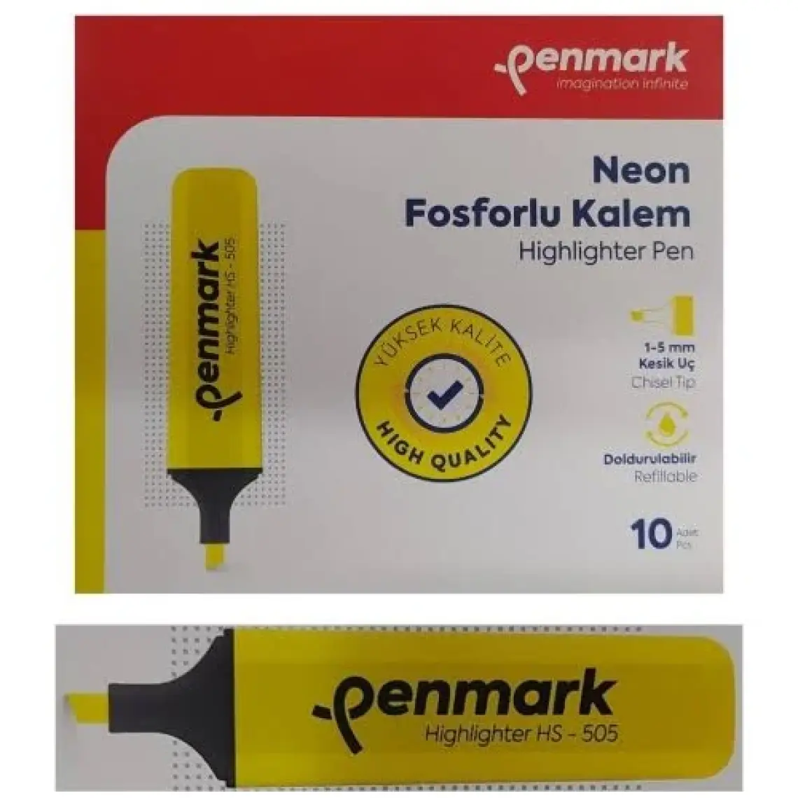 Penmark Neon Fosforlu Kalem 10'lu