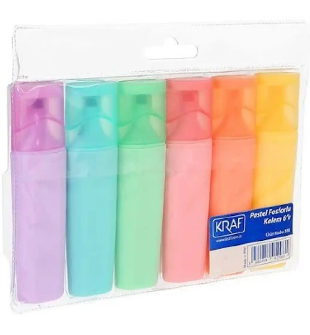 Kraf Fosforlu Kalem Pastel 6 Lı 335