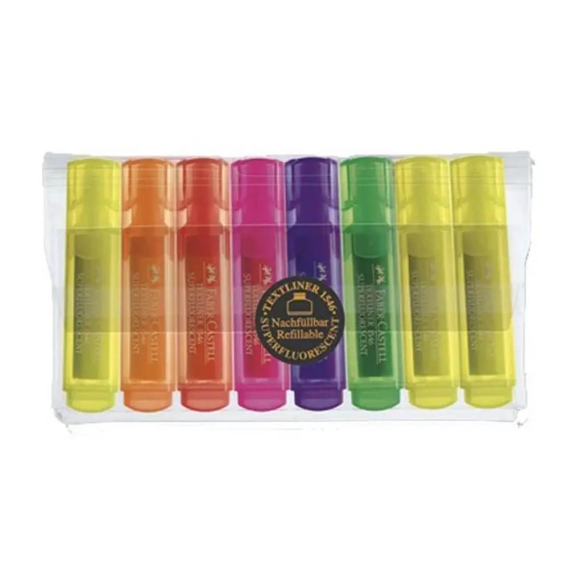 Faber-Castell Şeffaf Gövde Fosforlu Kalem 6+2 Poşet