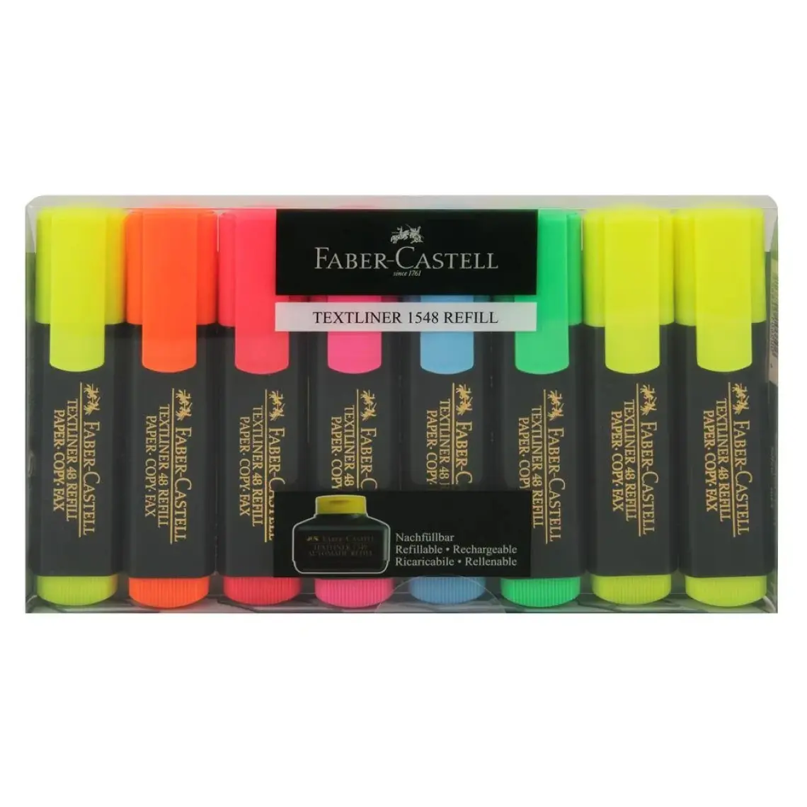 Faber-Castell Şeffaf Gövde Fosforlu Kalem 6+2 Poşet