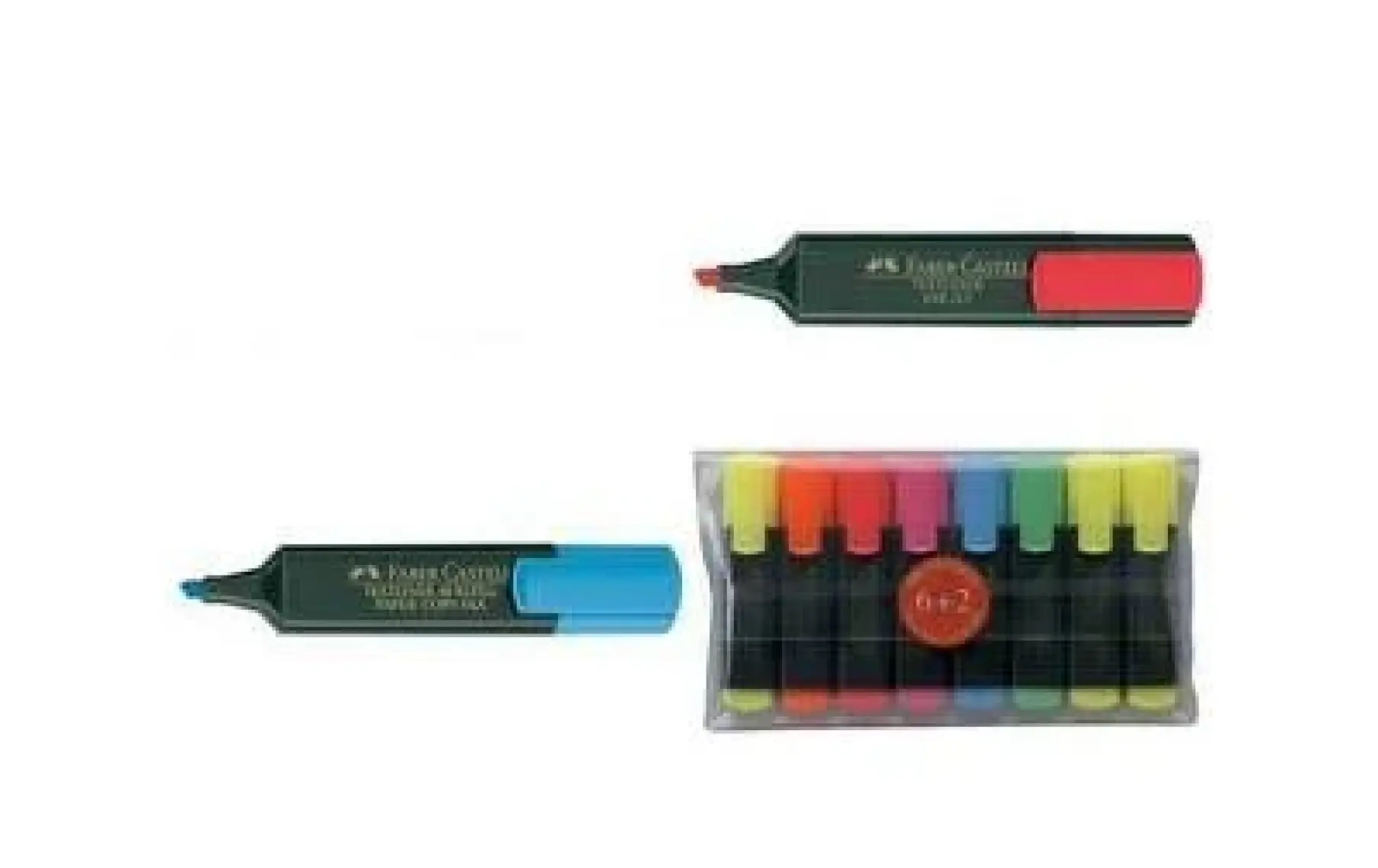 Faber-Castell Şeffaf Gövde Fosforlu Kalem 6+2 Poşet