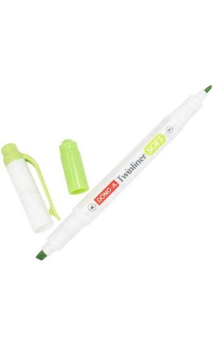 Dong-A Twinliner Soft Fosforlu Kalem Çimen Yeşili No:41